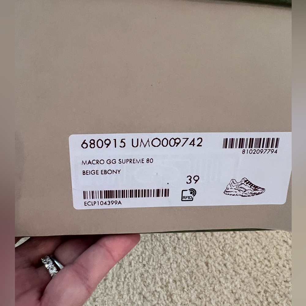 Gucci women’s sneakers, GG Supreme Beige Ebony size 39 - Picture 4 of 6
